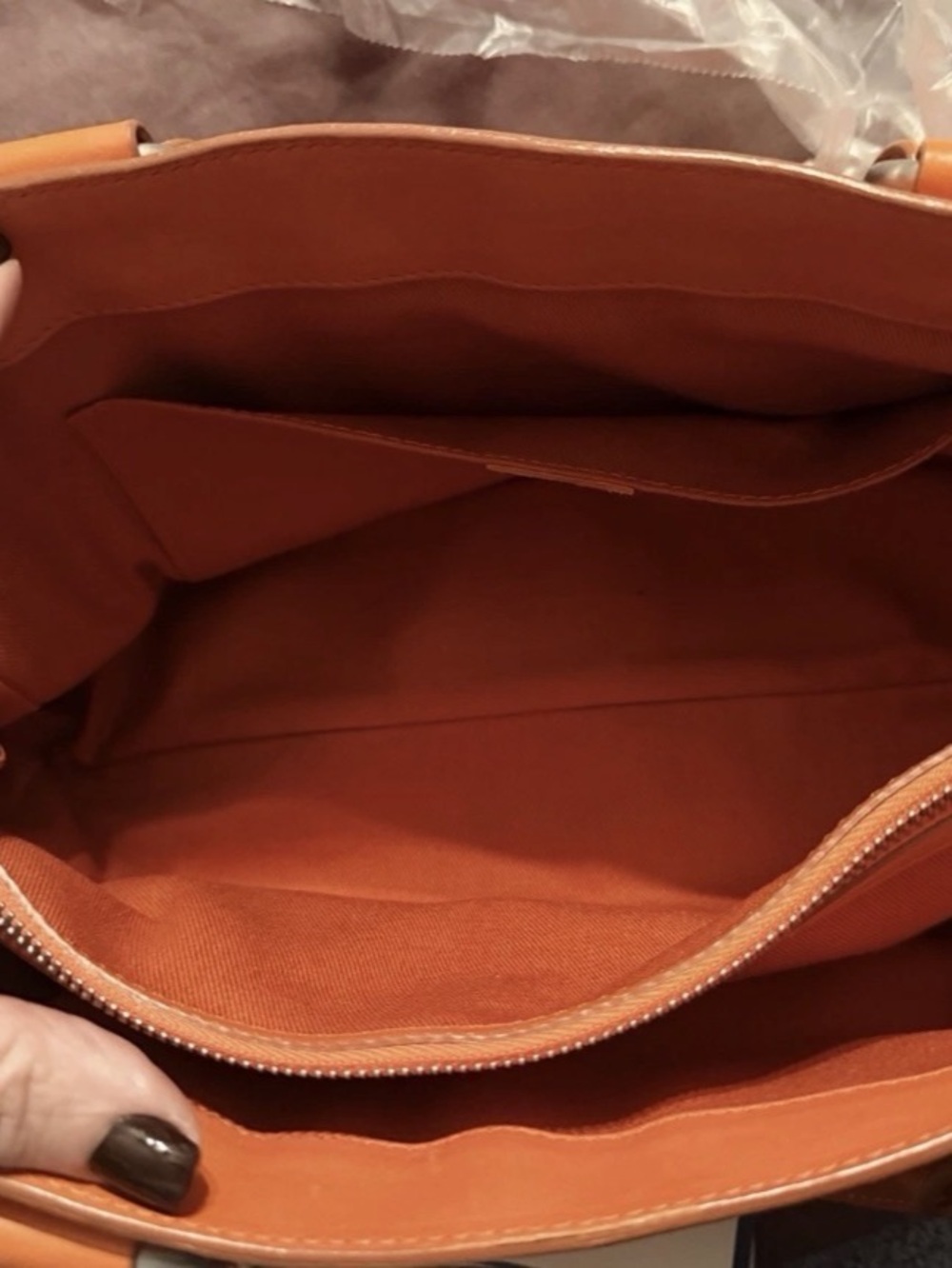 Celine Boogie Bag Orange Leather Tote - Picture 11 of 11